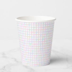 Gobelets En Papier Faye et Lauren Pastel En vichy Multicolor