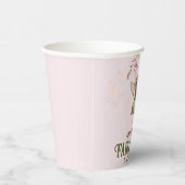 Gobelets En Papier Fée Bow Rose Premier Anniversaire Personnalisé (Droite)