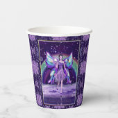 Gobelets En Papier Fée de pluie violette (Verso)