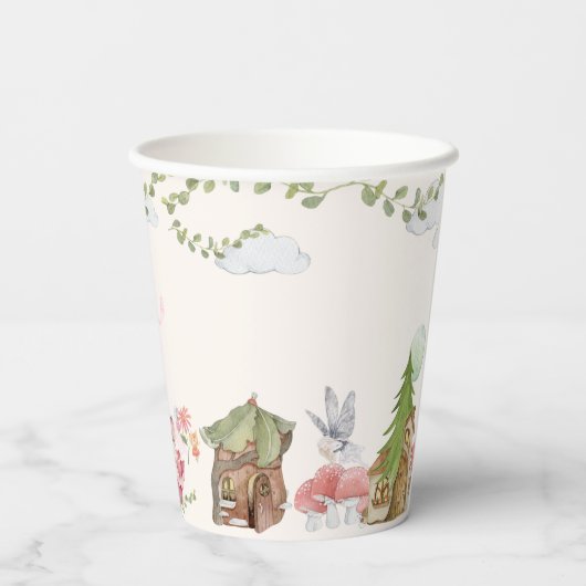 Gobelets En Papier Fée maison fête d'anniversaire (Verso)