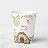 Gobelets En Papier Fée maison fête d'anniversaire (Recto)