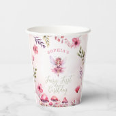 Gobelets En Papier Fée premier anniversaire Enchanted Forest Champign (Verso)