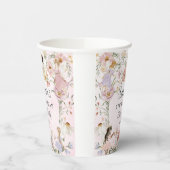 Gobelets En Papier Fées Whimsical Anniversaire Fleur Jardin prairie (Gauche)