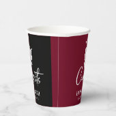 Gobelets En Papier Félicitations Burgundy Graduation Party (Droite)