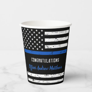 Gobelets En Papier Félicitations de la police à la fête de la Ligne B