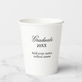 Gobelets En Papier Félicitations de remise de diplômes simples minima (Verso)