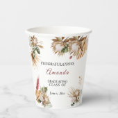 Gobelets En Papier Félicitations diplômé roi tropical Protéa (Recto)