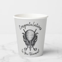 Félicitations pour la retraite Golf Ball Tee Clubs