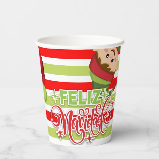 Gobelets En Papier Feliz Navidad (Verso)