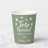 Gobelets En Papier Feliz Navidad y próspero Año Nuevo Holiday (Verso)