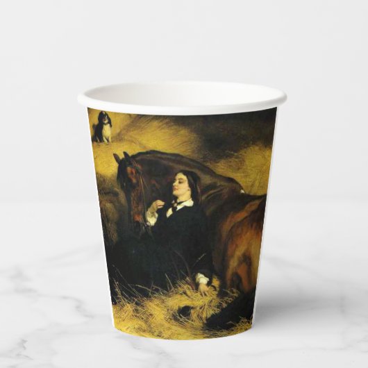 Gobelets En Papier Femme et Cheval (Recto)