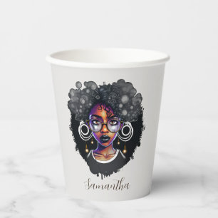 Gobelets En Papier Femme Goth Afro