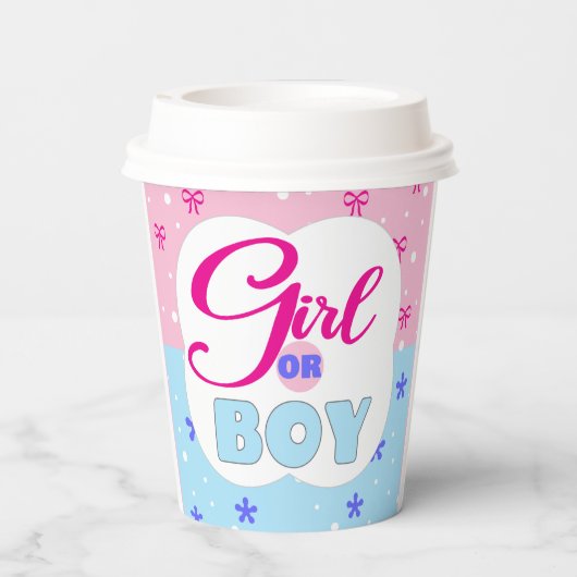 Gobelets En Papier Femme ou garçon (Verso)