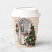 Gobelets En Papier Fenêtre de Noël (Recto)