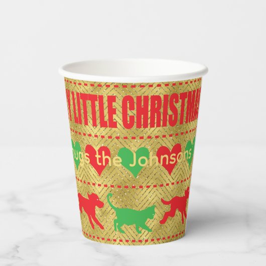 Gobelets En Papier Fer de Noël Petit Noël (Verso)