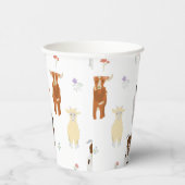 Gobelets En Papier Ferme d'animaux mignons chèvres (Droite)