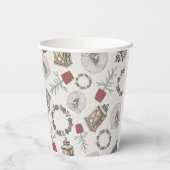 Gobelets En Papier Ferme d'hiver (Verso)