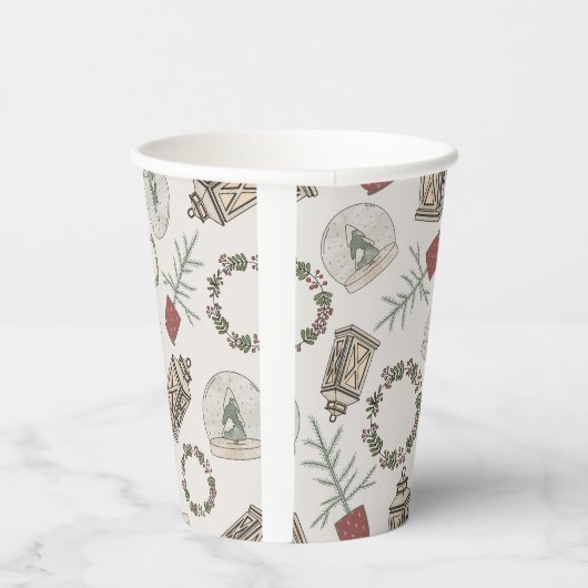 Gobelets En Papier Ferme d'hiver (Droite)