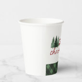 Gobelets En Papier Ferme Noël Green Plaid Holiday (Droite)