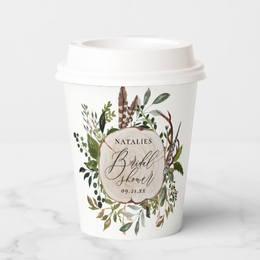 Gobelets En Papier Ferme rustique grange douche botanique (Verso)