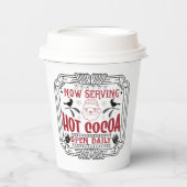 Gobelets En Papier Festif au cacao chaud fête de Noël (Recto)