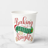 Gobelets En Papier Festif Baking Spirits Bright Christmas (Verso)