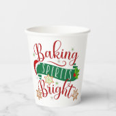 Gobelets En Papier Festif Baking Spirits Bright Christmas (Recto)