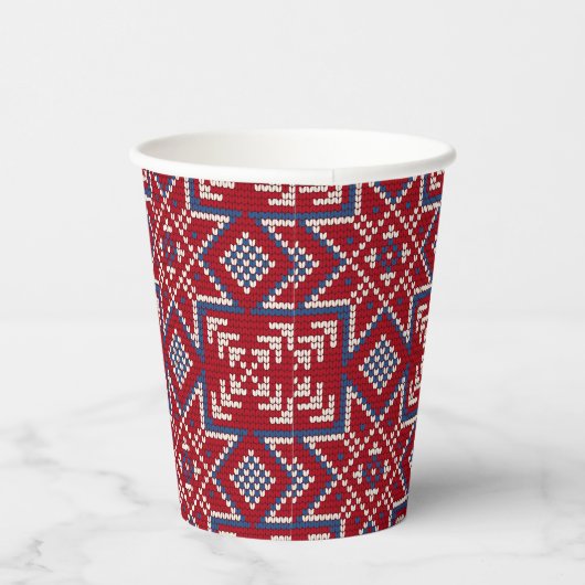 Gobelets En Papier Festif Motif scandinave (Droite)
