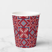 Gobelets En Papier Festif Motif scandinave (Recto)