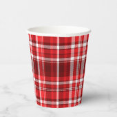 Gobelets En Papier Festif rouge et blanc plaid (Droite)