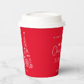 Gobelets En Papier Festif sapin rouge (Gauche)