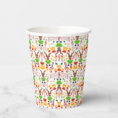 Gobelets En Papier Festif Vert Et Or Kasky Reindeer de Noël (Gauche)