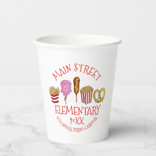 Gobelets En Papier Festival du carnaval de printemps Corndog Ice Crea