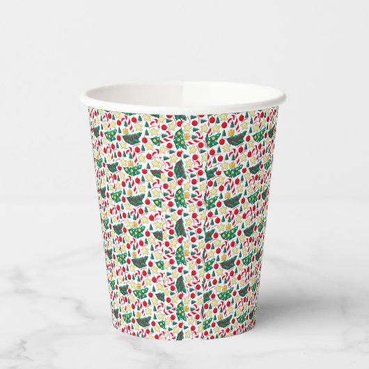 Gobelets En Papier Festive Christmas Pattern Paper Cup (Gauche)