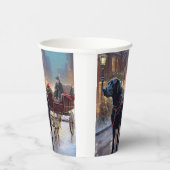 Gobelets En Papier Festive de Noël au Labrador noir (Droite)