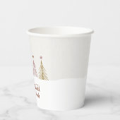 Gobelets En Papier Festive Joyeux Noel Noël Vacances Élégante Pape (Verso)