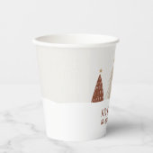 Gobelets En Papier Festive Joyeux Noel Noël Vacances Élégante Pape (Recto)