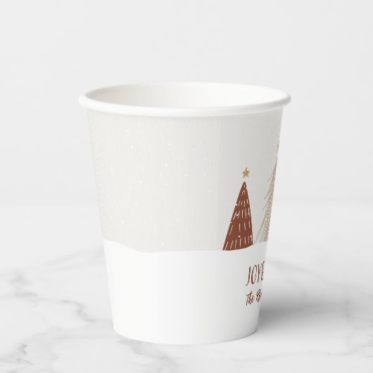 Gobelets En Papier Festive Joyeux Noel Noël Vacances Élégante Pape (Recto)