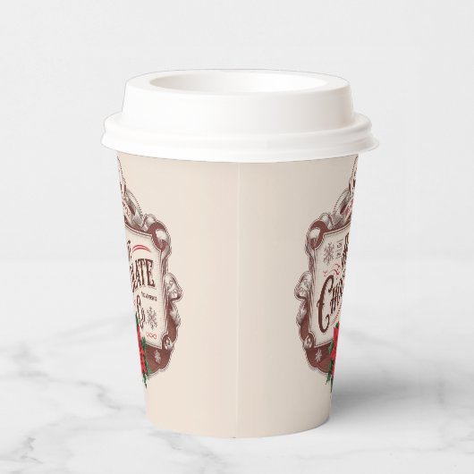 Gobelets En Papier Festive North pole chocolat chaud compagnie (Droite)