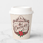 Gobelets En Papier Festive North pole chocolat chaud compagnie (Recto)