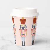 Gobelets En Papier Festive Pink Holiday Nutcracker tasse de papier (Recto)
