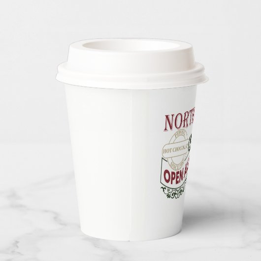 Gobelets En Papier Festive Pôle Nord chocolat chaud Noël (Droite)