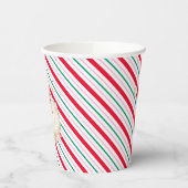 Gobelets En Papier Festive Stripe Retro Père Noël (Gauche)