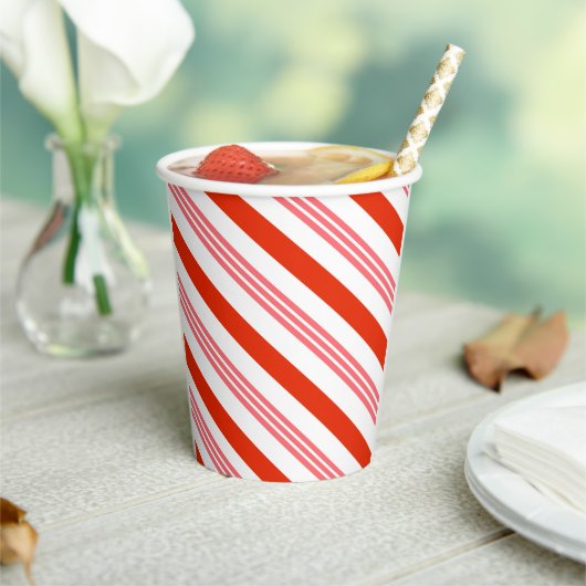 Gobelets En Papier Festive Sucre de canne fraise rouge Frappe Noël (Insitu)