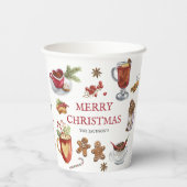 Gobelets En Papier Festive Sweet Traitements Joyeux Noël Vaisselle (Verso)