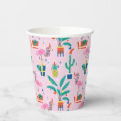 Gobelets En Papier Festive Tropical Noël Motif (Gauche)