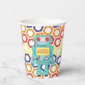 Gobelets En Papier Fête à thème robotique (Verso)