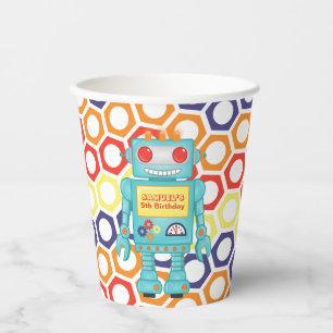Gobelets En Papier Fête à thème robotique