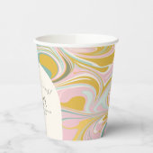 Gobelets En Papier Fête Abstraite Pastel personnalisée (Gauche)