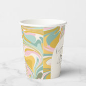 Gobelets En Papier Fête Abstraite Pastel personnalisée (Droite)